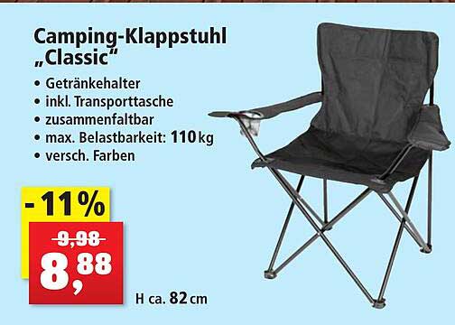 Campingklappstuhl Classic Angebot bei Thomas Philipps 1Prospekte.de