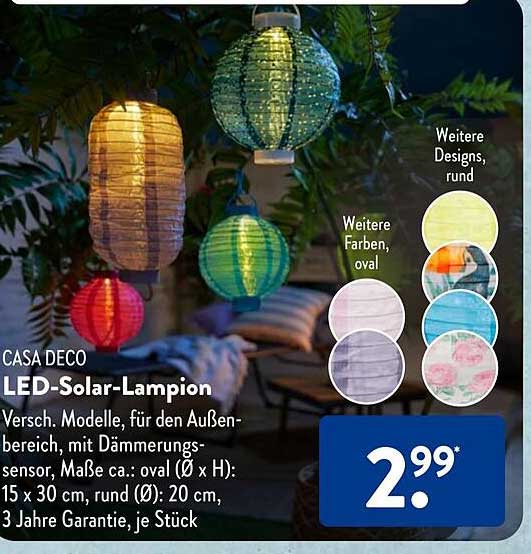 Casa Deco Solarledheißluftballon Angebot bei ALDI sud