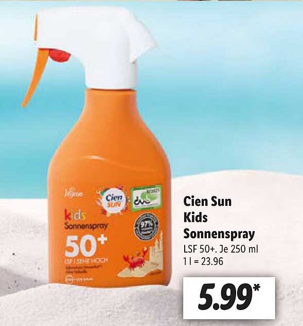 Cien Sun Kids Sonnenspray Angebot bei Lidl 1Prospekte.de