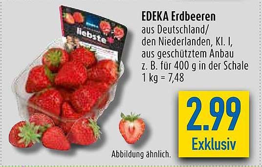 Welcher Discounter Hat Erdbeeren Im Angebot Edeka Erdbeeren Angebot bei Diska - 1Prospekte.de