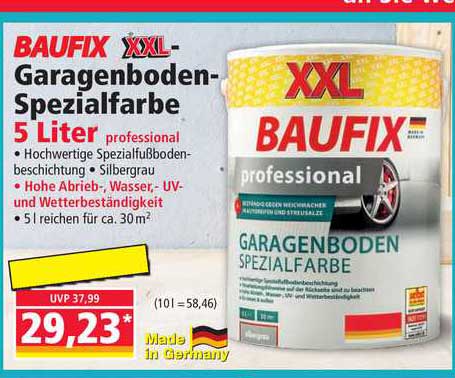 Baufix Xxl Garagenboden Spezialfarbe 5 Liter Angebot bei NORMA