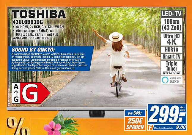 HEM Expert Toshiba 43ul6b63dg Led-tv
