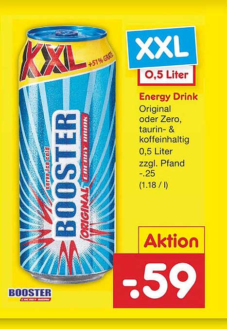 Booster Energy Drink Angebot bei Netto 