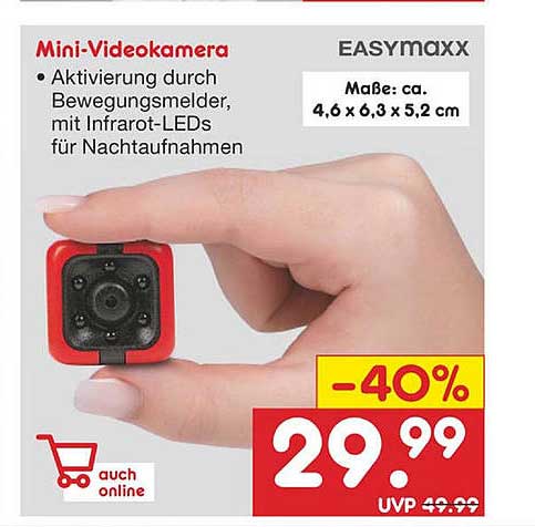 Easymaxx Mini-videokamera bei Netto Marken Discount