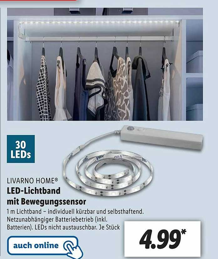 Livarno Mit Bewegungssensor Lidl bei Home Angebot Led-lichtband