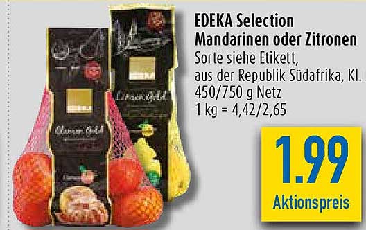 Edela Selection Mandarinen Oder Zitronen Angebot bei Diska - 1Prospekte.de