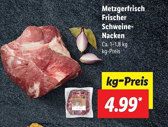Metzgerfrisch Frischer Schweinenacken Angebot bei Lidl 1Prospekte.de