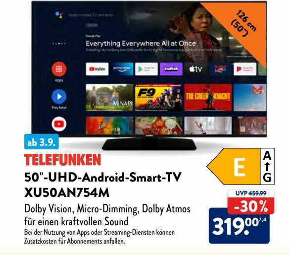 Telefunken Uhd Android Smart Tv Xu An M Angebot Bei Aldi Nord Prospekte De