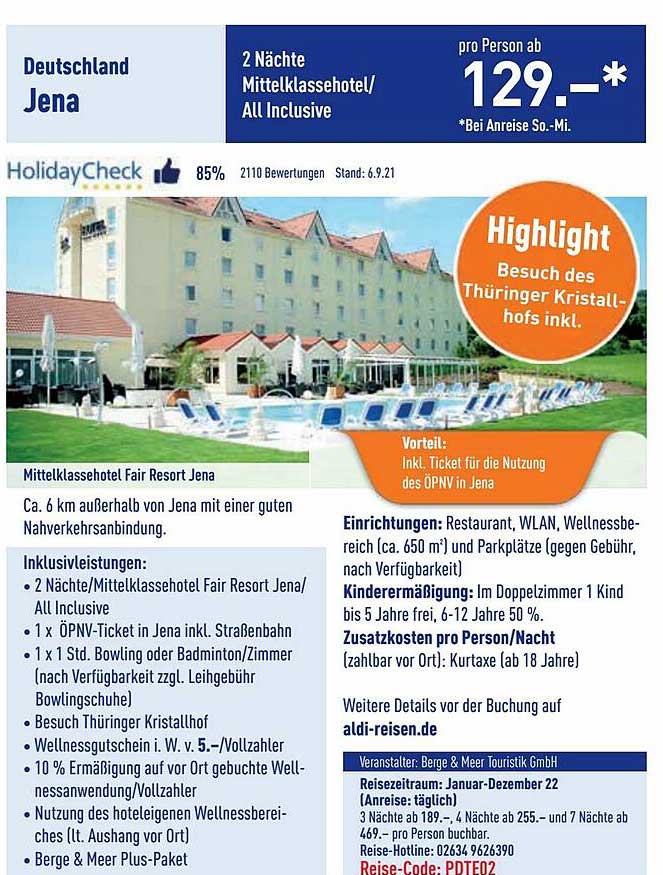Deutschland Jena Angebot bei Aldi Nord Reisen 1Prospekte.de