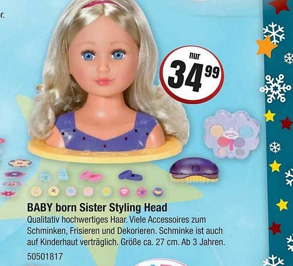 Baby Born Sister Styling Head Angebot bei Vedes - 1Prospekte.de