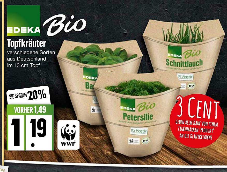 Edeka Bio Topfkräuter Angebot bei EDEKA - 1Prospekte.de