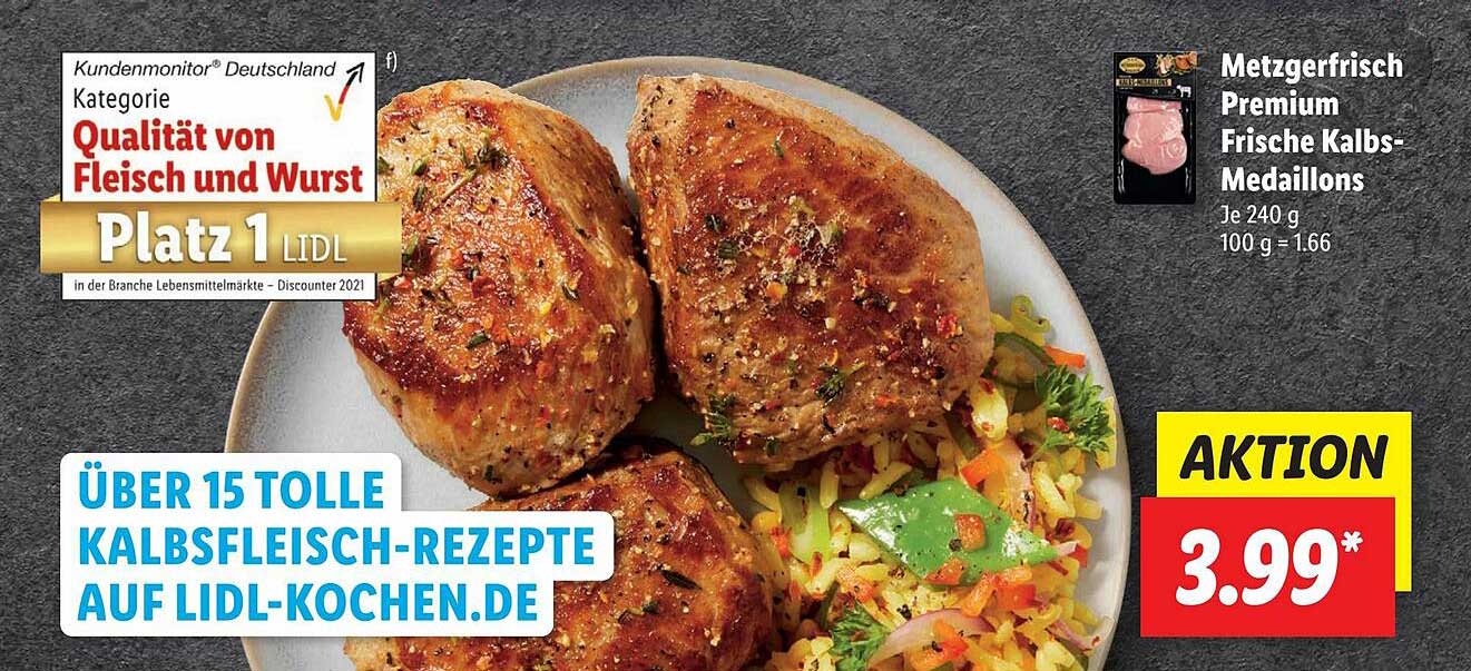 Metzgerfrisch Premium Frische Kalbs-medaillons Angebot bei Lidl