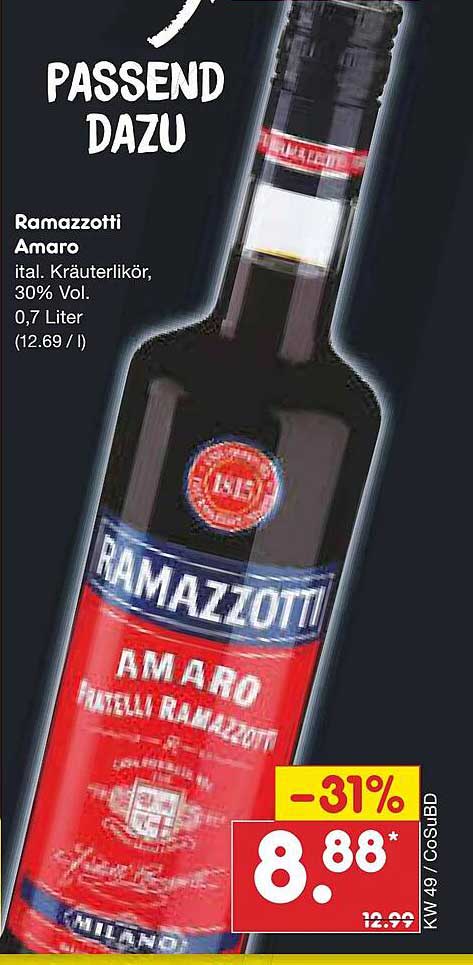Luxus Ramazzotti Angebot Netto Ebenbild