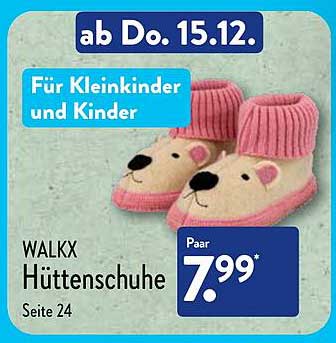Walkx Hüttenschuhe Angebot bei ALDI Nord 1Prospekte.de