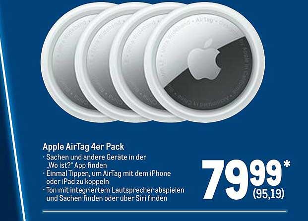 METRO Apple Airtag 4er Pack