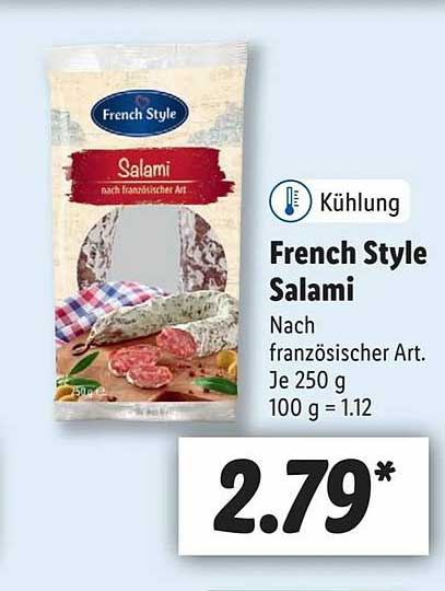French Style Salami Angebot bei Lidl