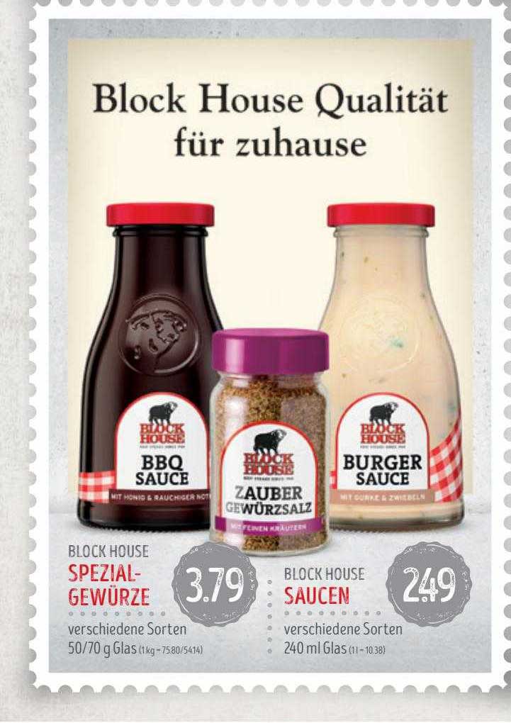 Block House Spezialgewürze Oder Saucen Angebot bei Edeka Struve