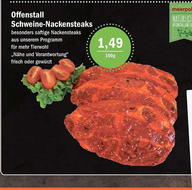 Offenstall Schweine-nackensteaks Angebot bei Aktiv Irma - 1Prospekte.de