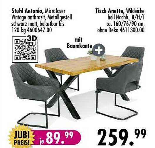 Stuhl Antonia Oder Tisch Angebot bei Möbel Boss 1Prospekte.de