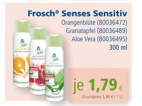 Apotal Frosch Senses Sensitiv Orangenblüte, Granatapfel Oder Aloe Vera