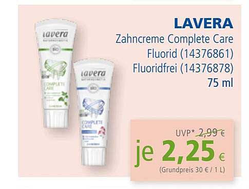 Apotal Lavera Zahncreme Complete Care Fluorid Oder Fluoridfrei
