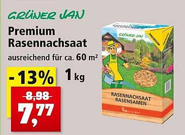 Grüner Jan Premium Rasennachsaat Angebot bei Thomas Philipps