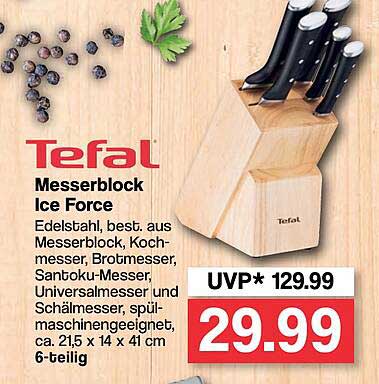 Tefal Messerblock Ice Force Angebot bei Famila Nordwest