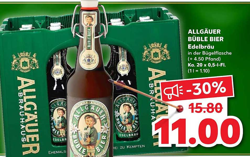 Allgäuer Büble Bier Edelbräu Angebot bei Kaufland - 1Prospekte.de