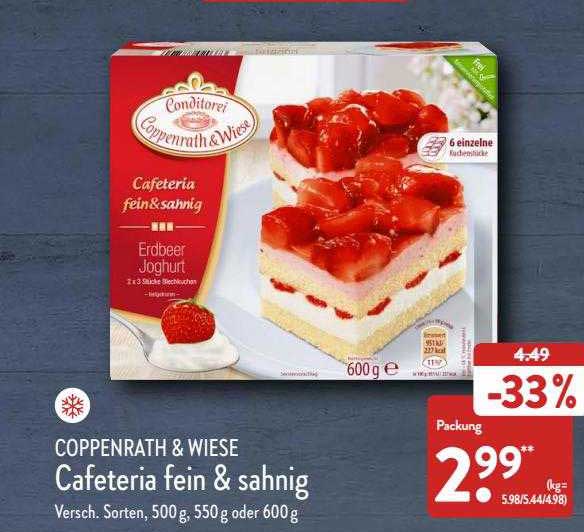 Coppenrath & Wiese Cafeteria Fein & Sahnig Angebot bei ALDI Nord