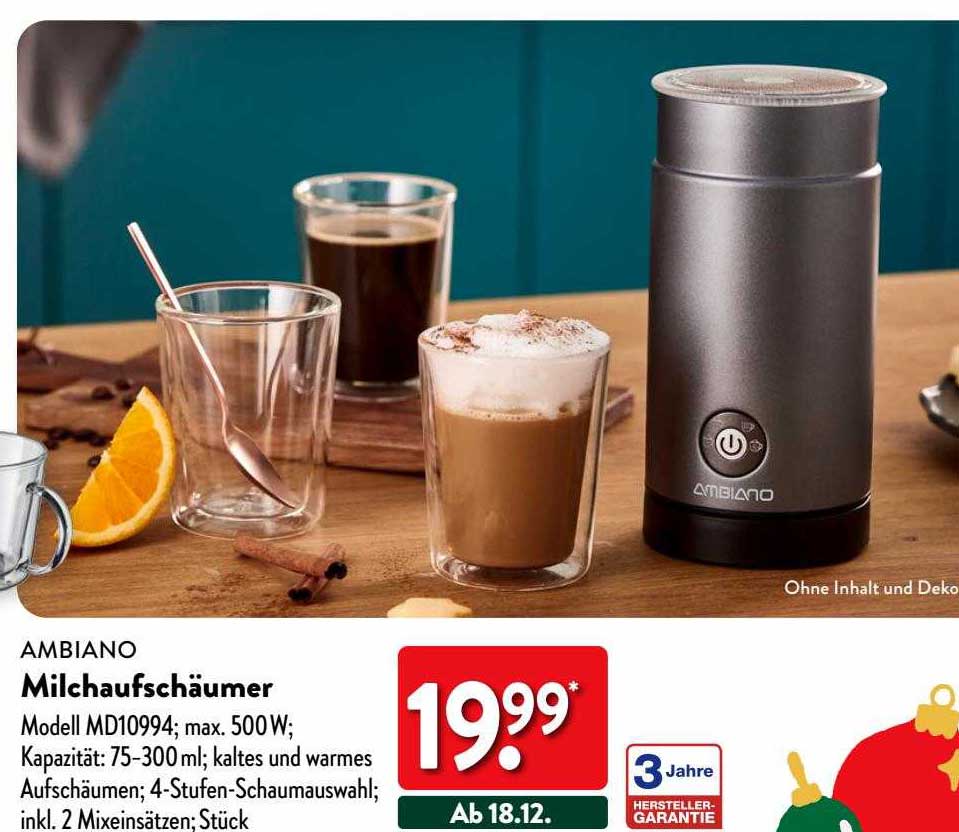 Ambiano Milchaufschäumer Angebot bei ALDI Nord 1Prospekte.de