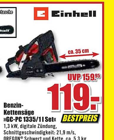 Einhell Benzinkettensäge „gcpc 1335 1 L Set“ Angebot bei B1 Discount