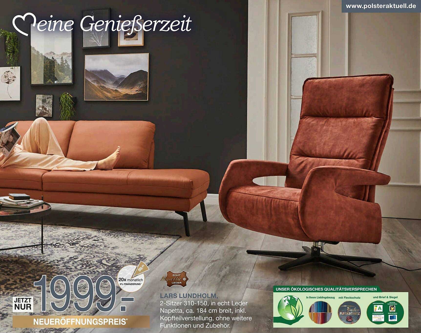 Lars Lundholm 2 sitzer Angebot Bei Polster Aktuell 1Prospekte de
