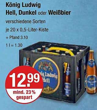 König Ludwig Hell, Dunkel Oder Weißbier Angebot bei V-Markt - 1Prospekte.de