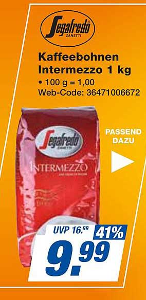 Segafredo Intermezzo (1Kg) Kaffeebohnen