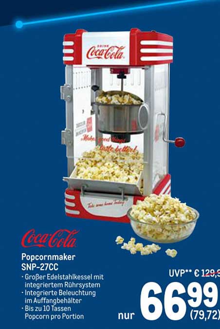 METRO Snp-27cc bei Popcornmaker Angebot Coca-cola