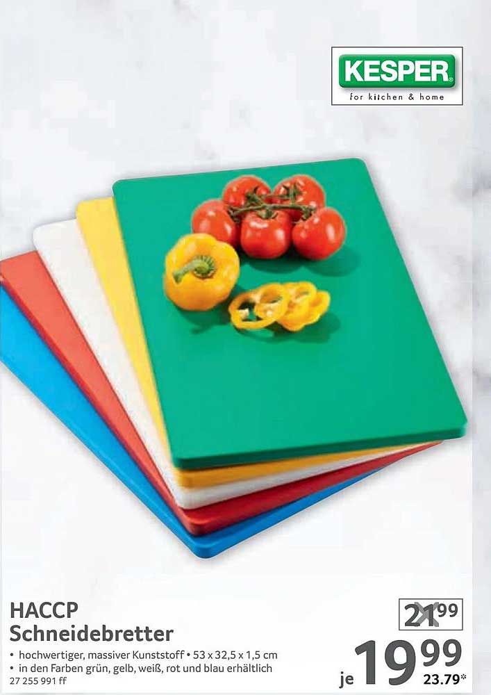 Kesper HACCP Schneidebrett Aus Kunststoff – Blau, 53 X 32,5 X 1,5 Cm, Spülmaschinengeeignet