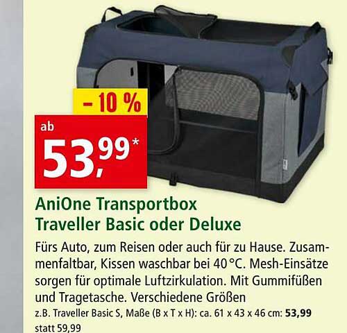 Fressnapf Anione Transportbox Traveller Basic Oder Deluxe