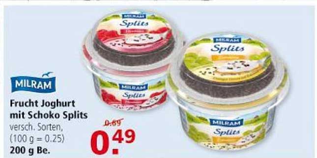 Multi Markt Milram Frucht Joghurt Mit Schoko Splits