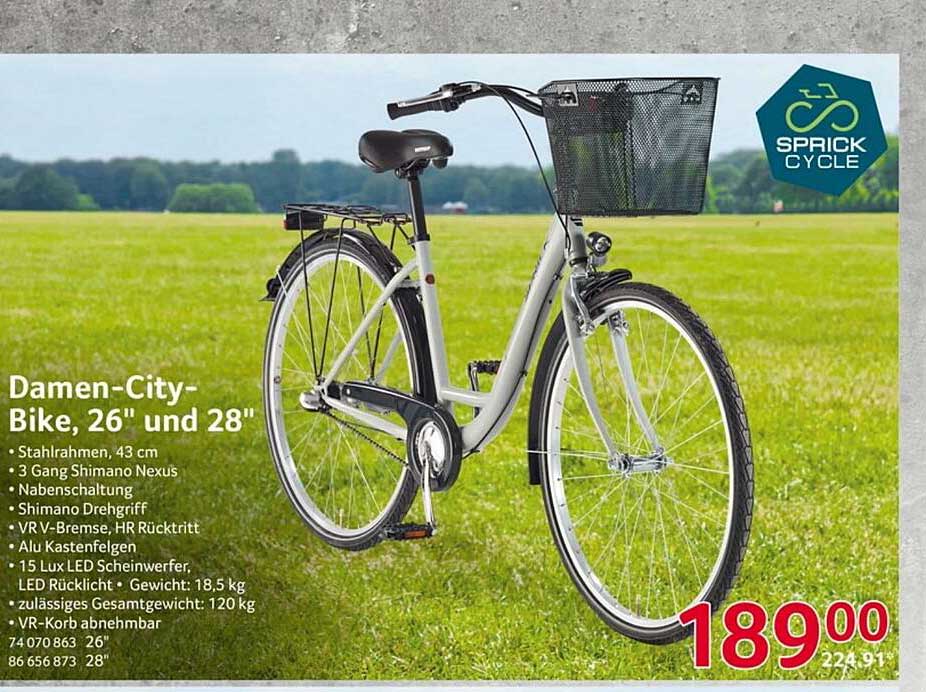 Selgros Damen City Bike 26'' Und 28''