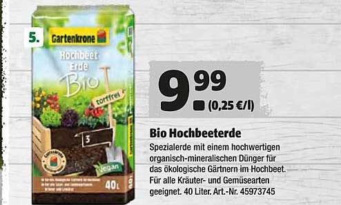 Bio Hochbeeterde Angebot bei Hagebaumarkt