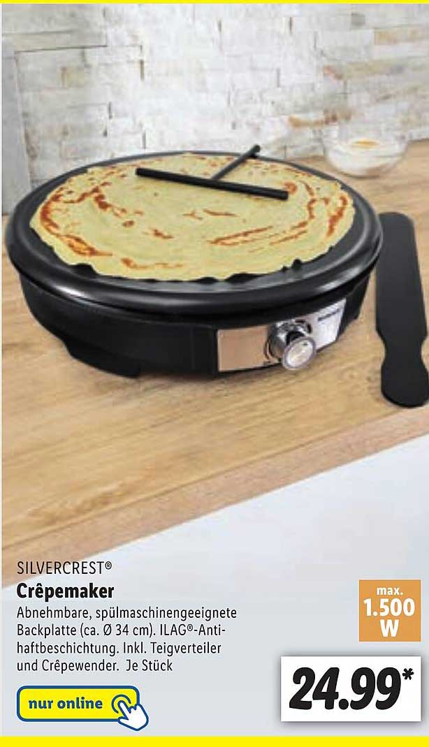 Silvercrest Crêpemaker Angebot bei Lidl 1Prospekte.de
