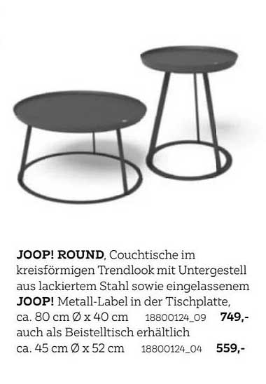 XXXLutz Joop! Round Metall-label In Der Tischplatte