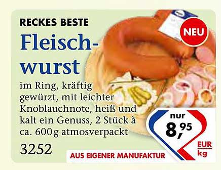Recke Fleischwaren Reckes Beste Fleischwurst