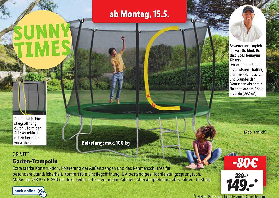 Crivit Gartentrampolin Angebot bei Lidl 1Prospekte.de