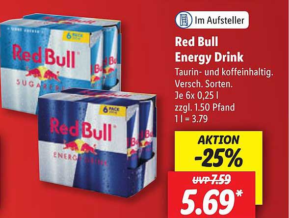 Red Bull Energy Drink Angebot bei Lidl 1Prospekte.de