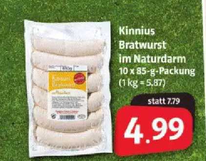 Markant Kinnius Bratwurst Im Naturdarm