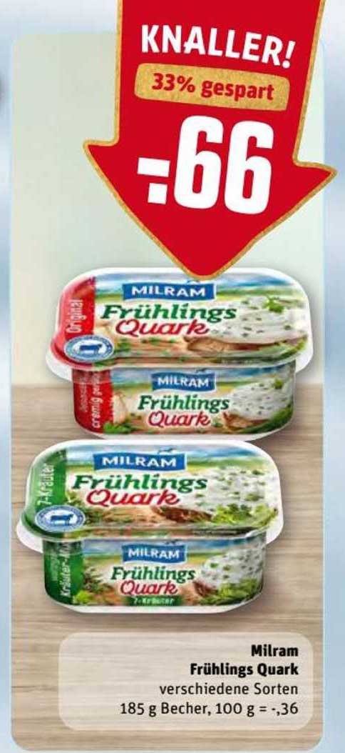 Milram Frühlings Quark Angebot bei REWE 1Prospekte.de