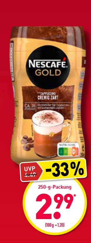 nescafe cappuccino aldi