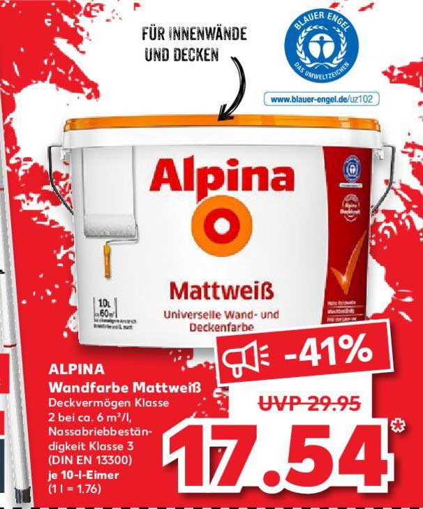 Alpina Wandfarbe Mattweiß Angebot bei Kaufland
