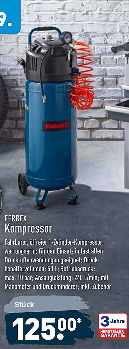 ALDI - TEST - Ferrex Kompressor FLP-20 für 50€ 